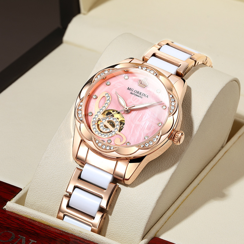 New Designer Mechanical Watches Women Luxury Top Brand Ceramic - Image 3