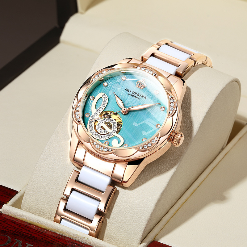 New Designer Mechanical Watches Women Luxury Top Brand Ceramic - Image 5