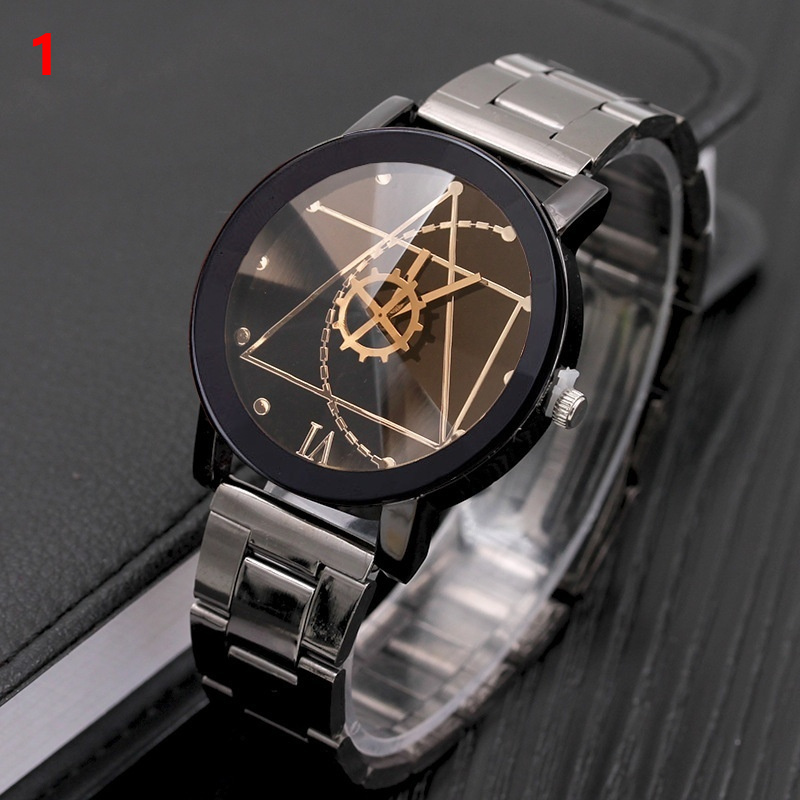 Fashion Gear Compass Turntable Steel Watch Men And Women Couple Watches - Image 2