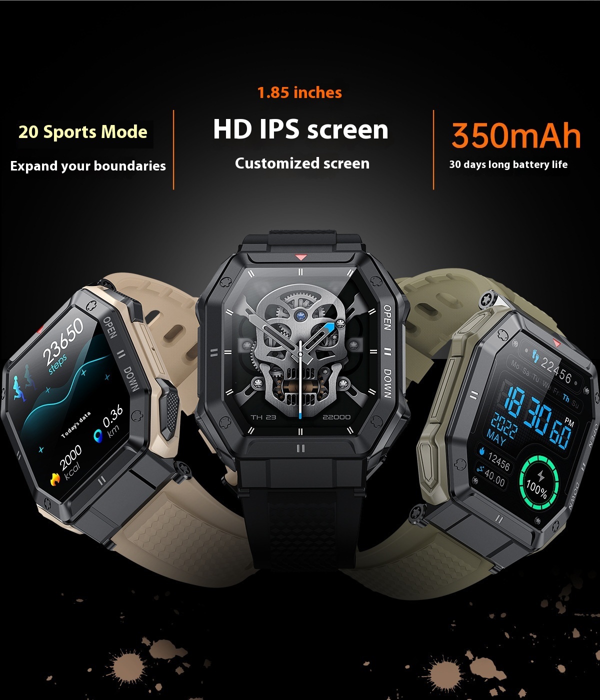 K55 Smart Watch Bluetooth Calling Sports Heart Rate Blood Pressure Monitoring - Image 5