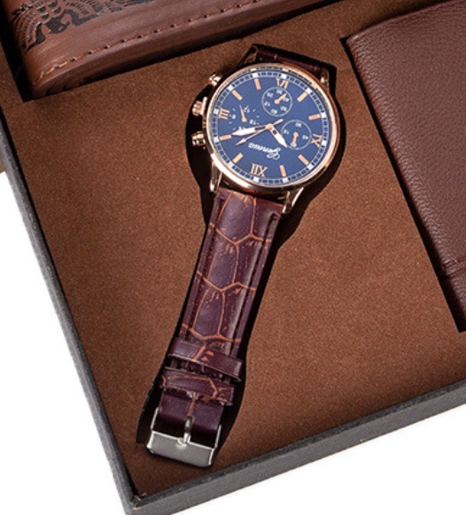 Wallet Leather Belt Set Hot Selling Creative Combination Set Men Watches - Image 3