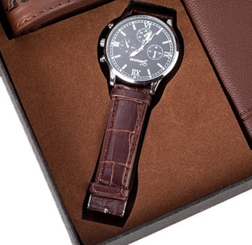 Wallet Leather Belt Set Hot Selling Creative Combination Set Men Watches - Image 5